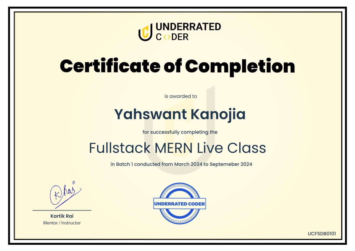 Sample Certificate