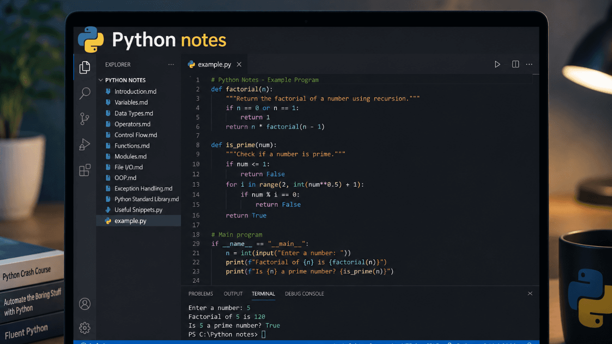 Python Notes: A Complete Beginner-to-Advanced Guide